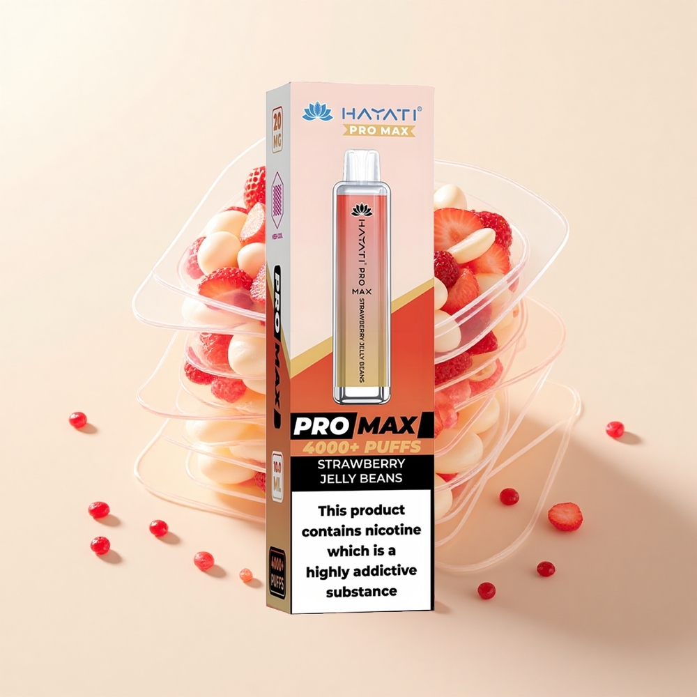 Hayati Pro Max 4000 Puffs Disposable Vape Jogurtová Jahoda