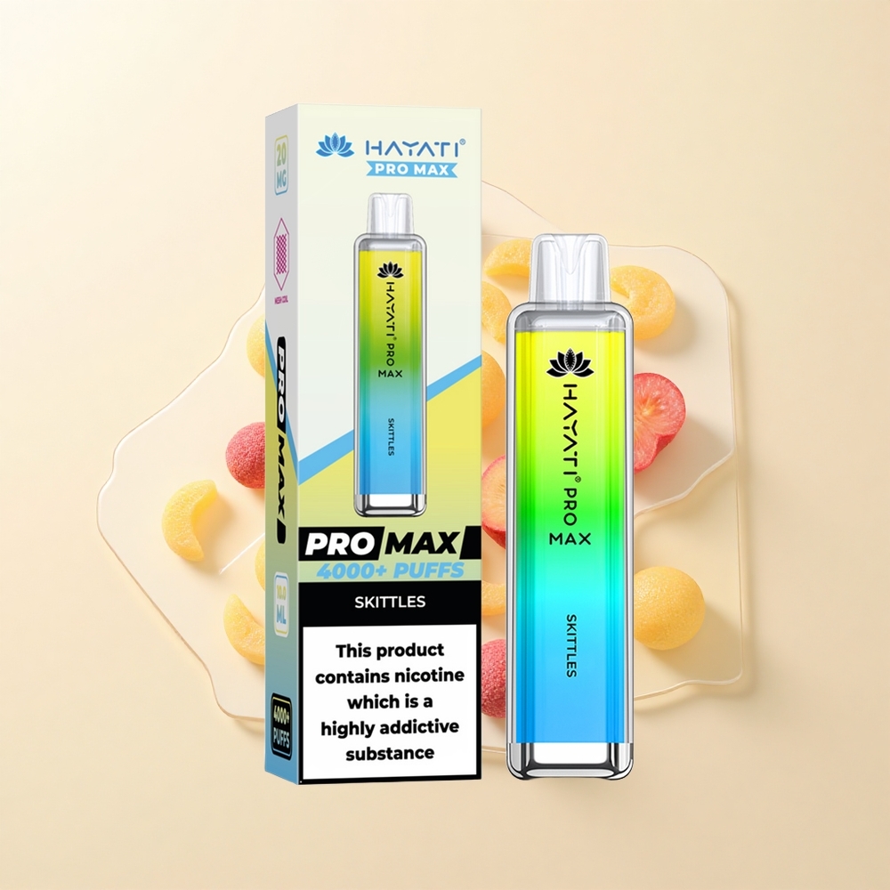 Hayati Pro Max 4000 Puffs Disposable Vape Skittles 2ml TPD Dual 11 Ohm 1400mAh