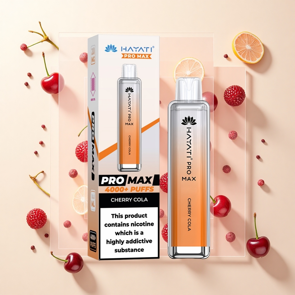 Hayati Pro Max 4000 Puffs Disposable Vape Čerešňová Kola 2ml TPD 1400mAh