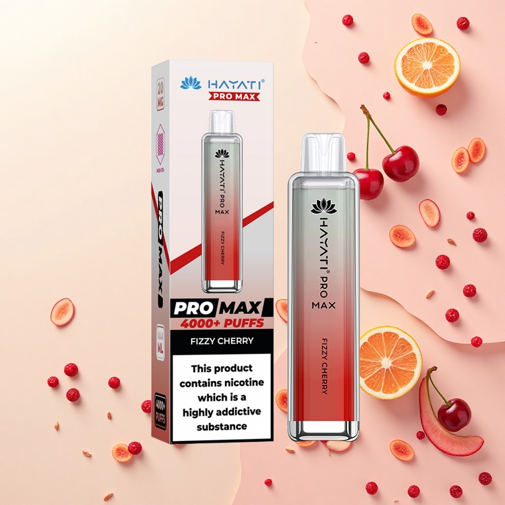 Hayati Pro Max 4000 Puffs Fľašová Čerešňa Disposable Vape 2ml TPD 1400mAh