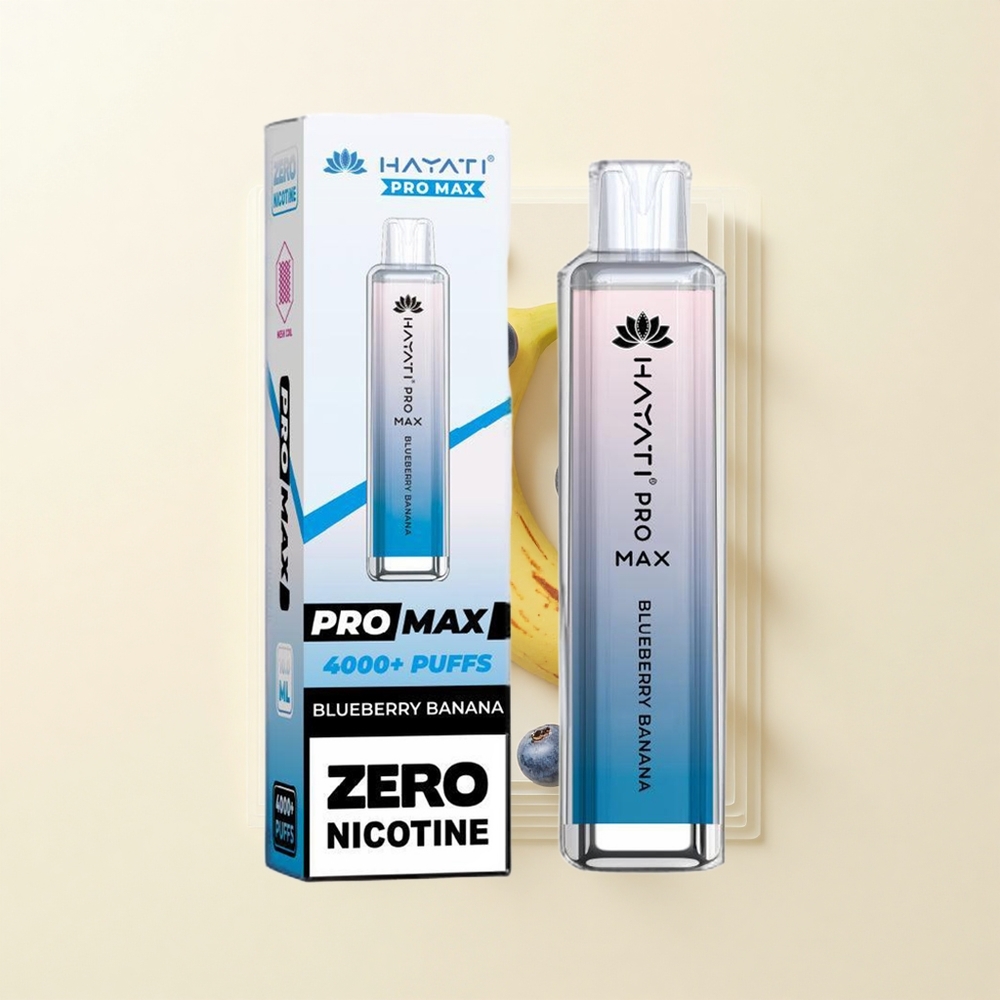 Hayati Pro Max 4000 Puffs Jednorázová E-cigareta Čučoriedka-Banán 2ml TPD