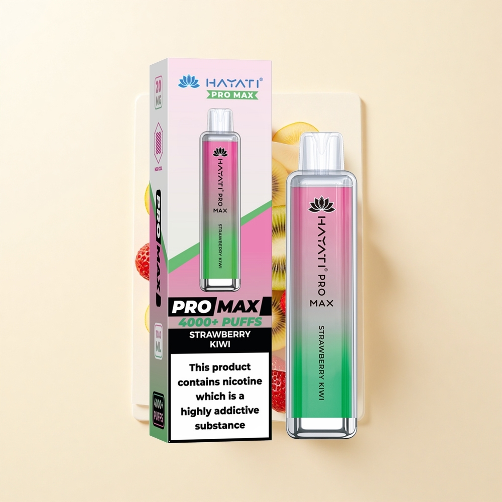 Hayati Pro Max 4000 Puffs Jednorázová Vape Jahoda-Kívi 2ml 10ml TPD