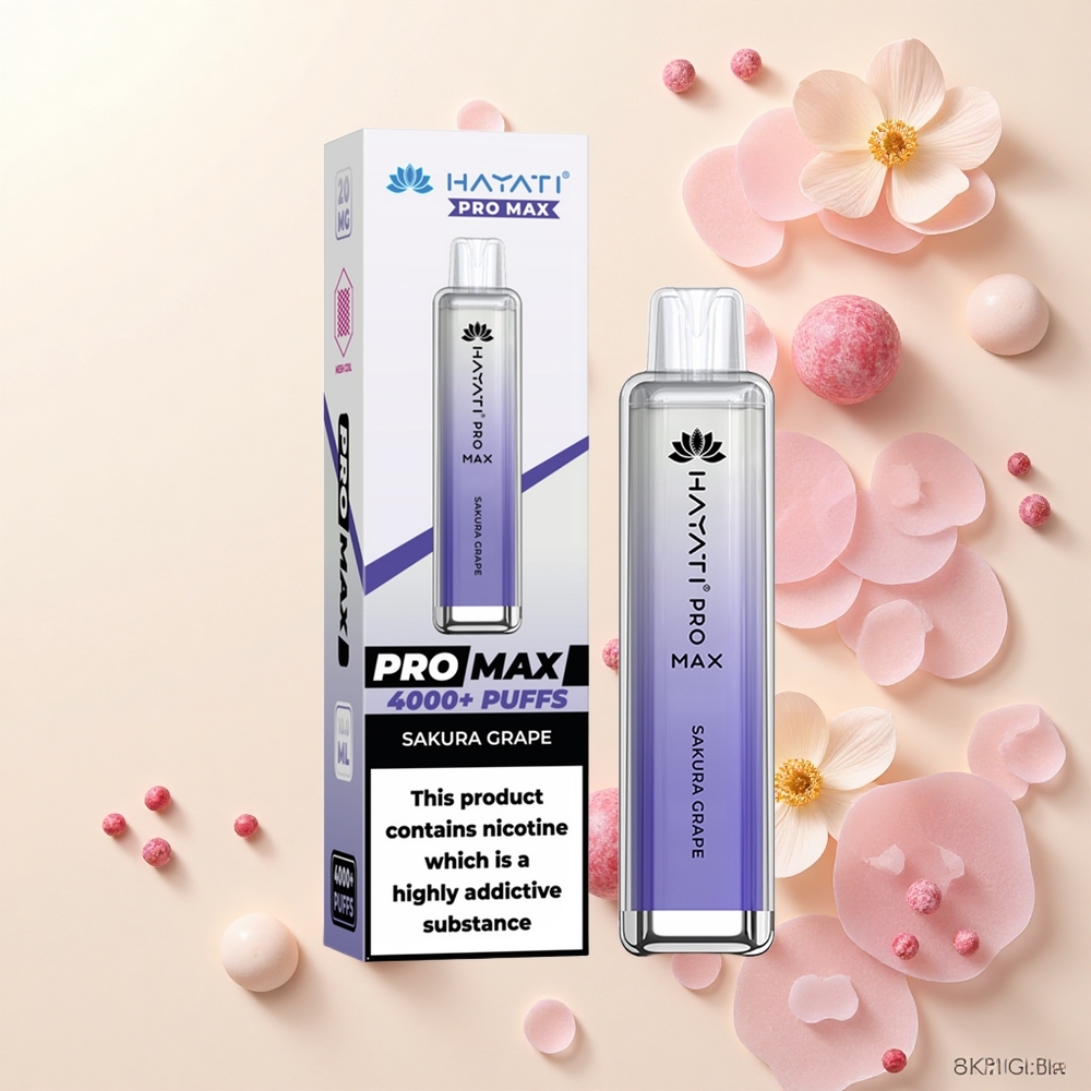 Hayati Pro Max 4000 Puffs Sakura Hroznový Disposable Vape