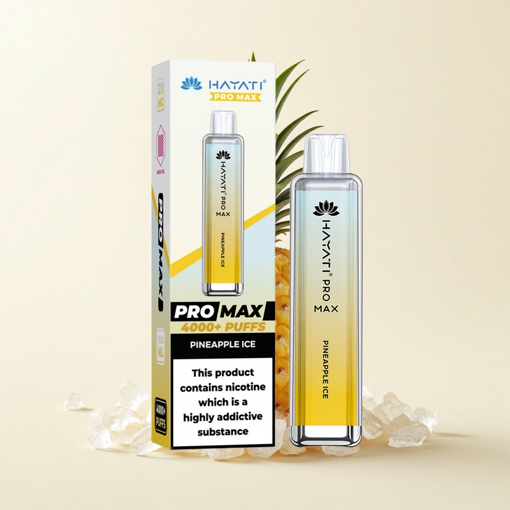 Hayati Pro Max 4000 Púfov Jednorázová E-cigareta Ananásový Ľad