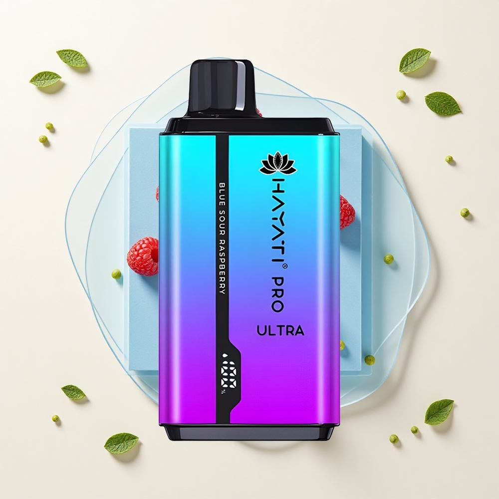 Hayati Pro Ultra 15000 Náustkov Batéria 850mAh 24ml 2 Nikotín Modrá Kyslá Malina
