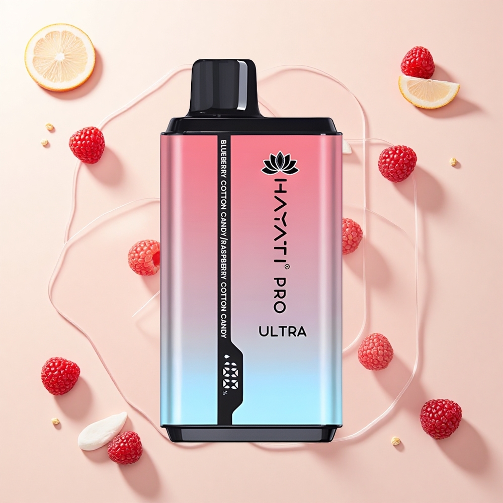 Hayati Pro Ultra 15000 Puf Disposable Vape Čučoriedková Vatová Cukrovinka