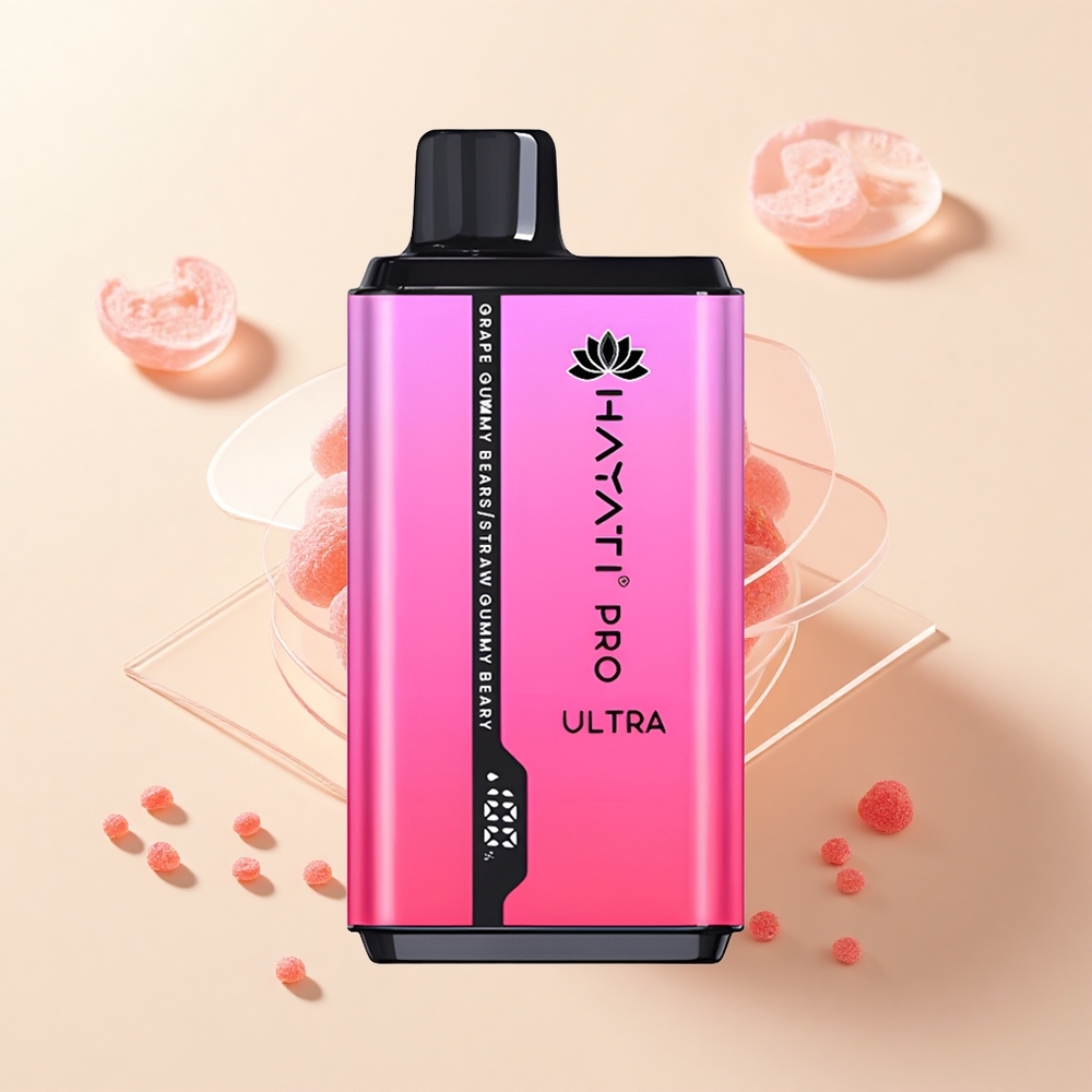 Hayati Pro Ultra 15000 Puffs 2 12ml 2 Jednorazová E-cigareta Gumený Medvedík Hroznový