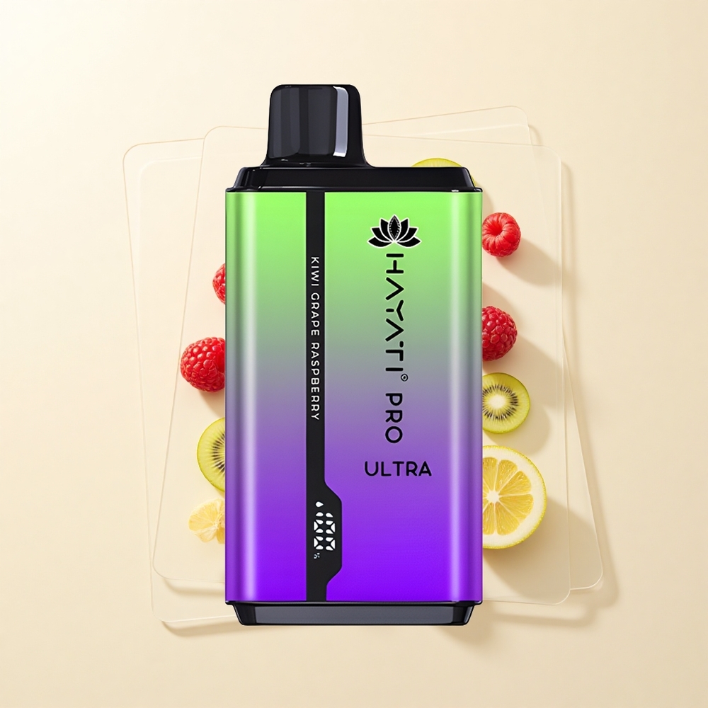Hayati Pro Ultra 15000 Puffs Disposable Vape Kiwi Hrozno Malina
