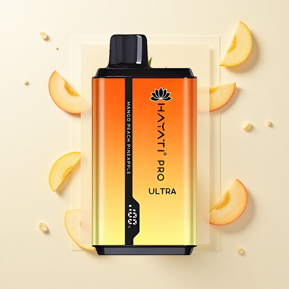 Hayati Pro Ultra 15000 Pufov Disposable Vape Mango Broskyňa Ananás