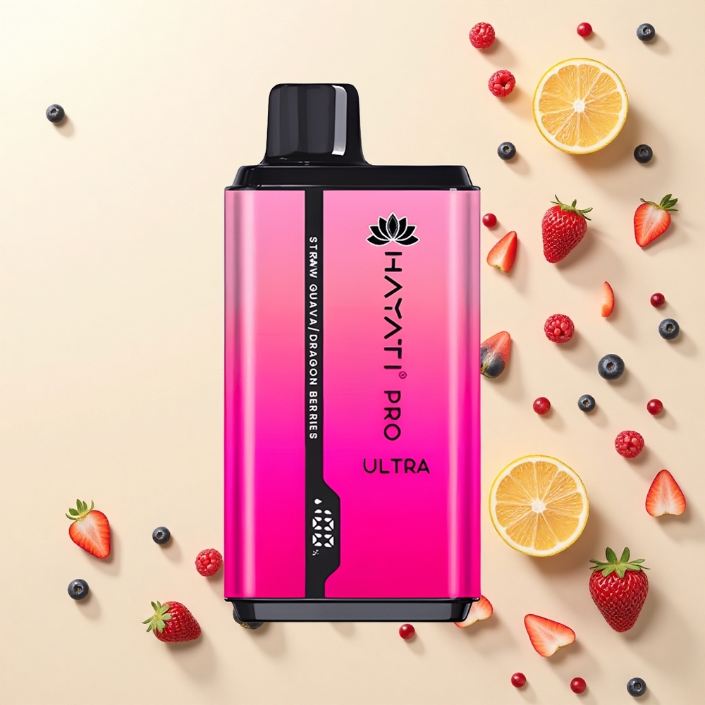 Hayati Pro Ultra 15000 Pufov Jednorazová E-Cigareta Jahoda Guava