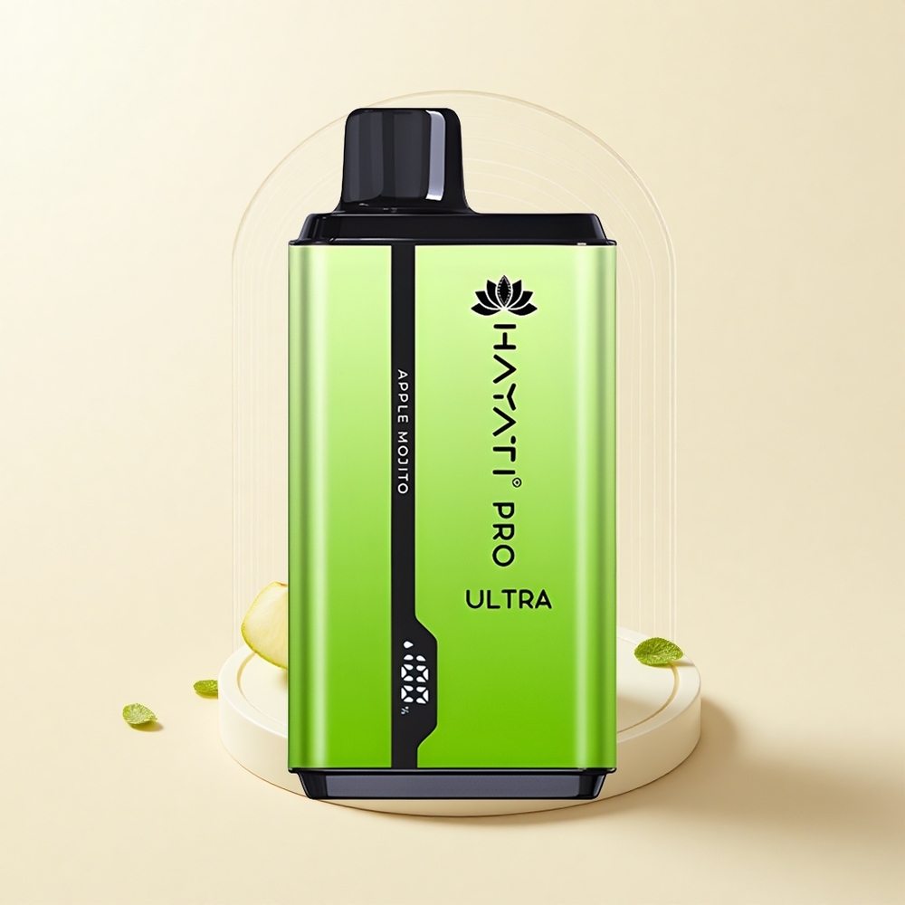 Hayati Pro Ultra 15000 Pufov Jednorázová E-cigareta Jablkový Mojito