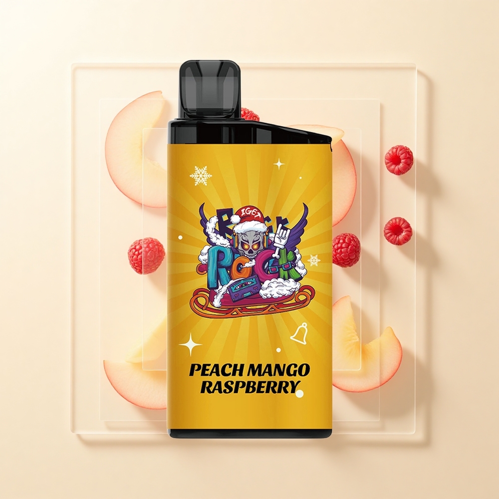 IGET Bar 3500 Pufov Jednorazové Vape Broskyňa Mang Malina 12 Ohm Mesh 1400 mAh