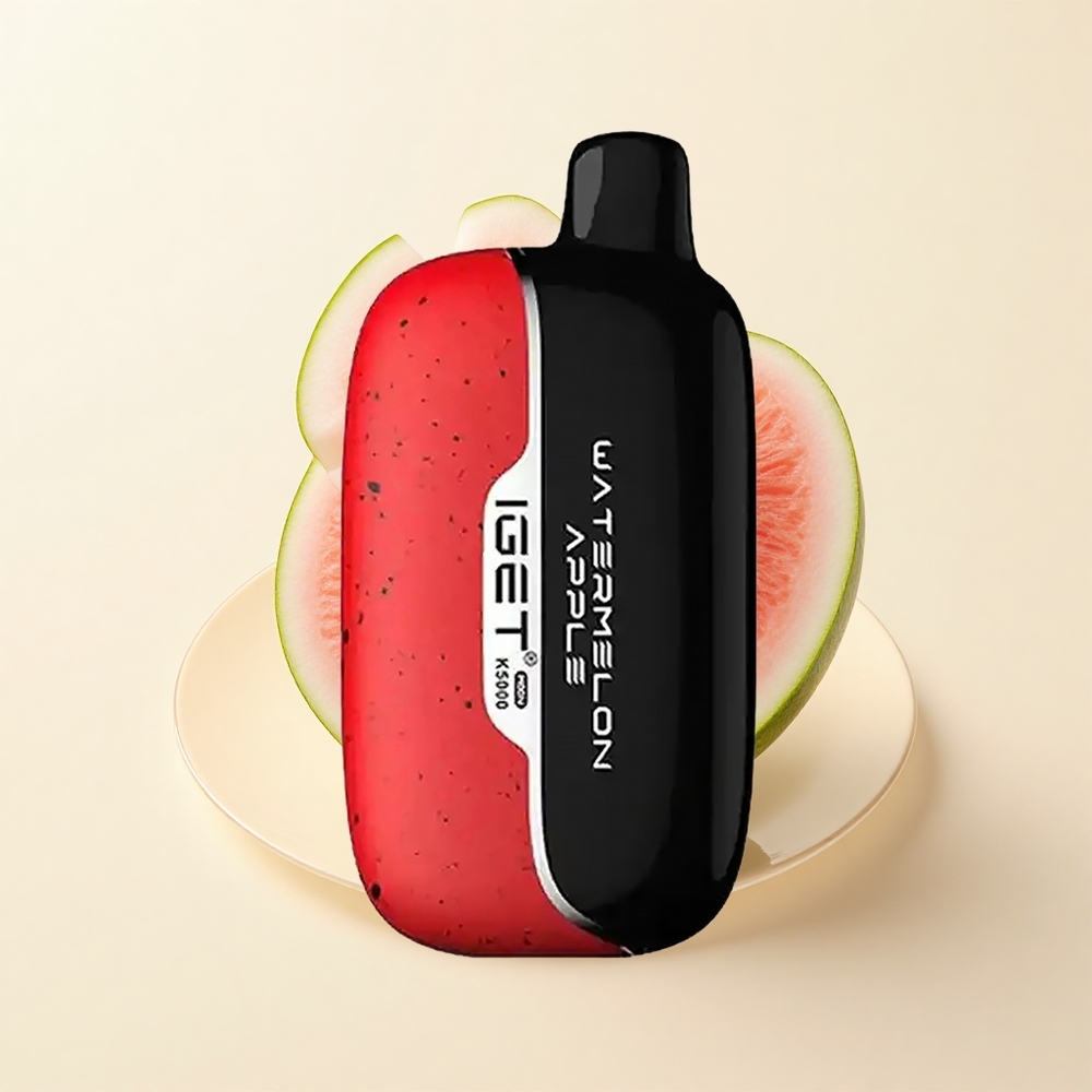 IGET Moon 5000 Pufov Jednorázová Vape Vodný Melón Jablko PC Mesh 135 Ohm