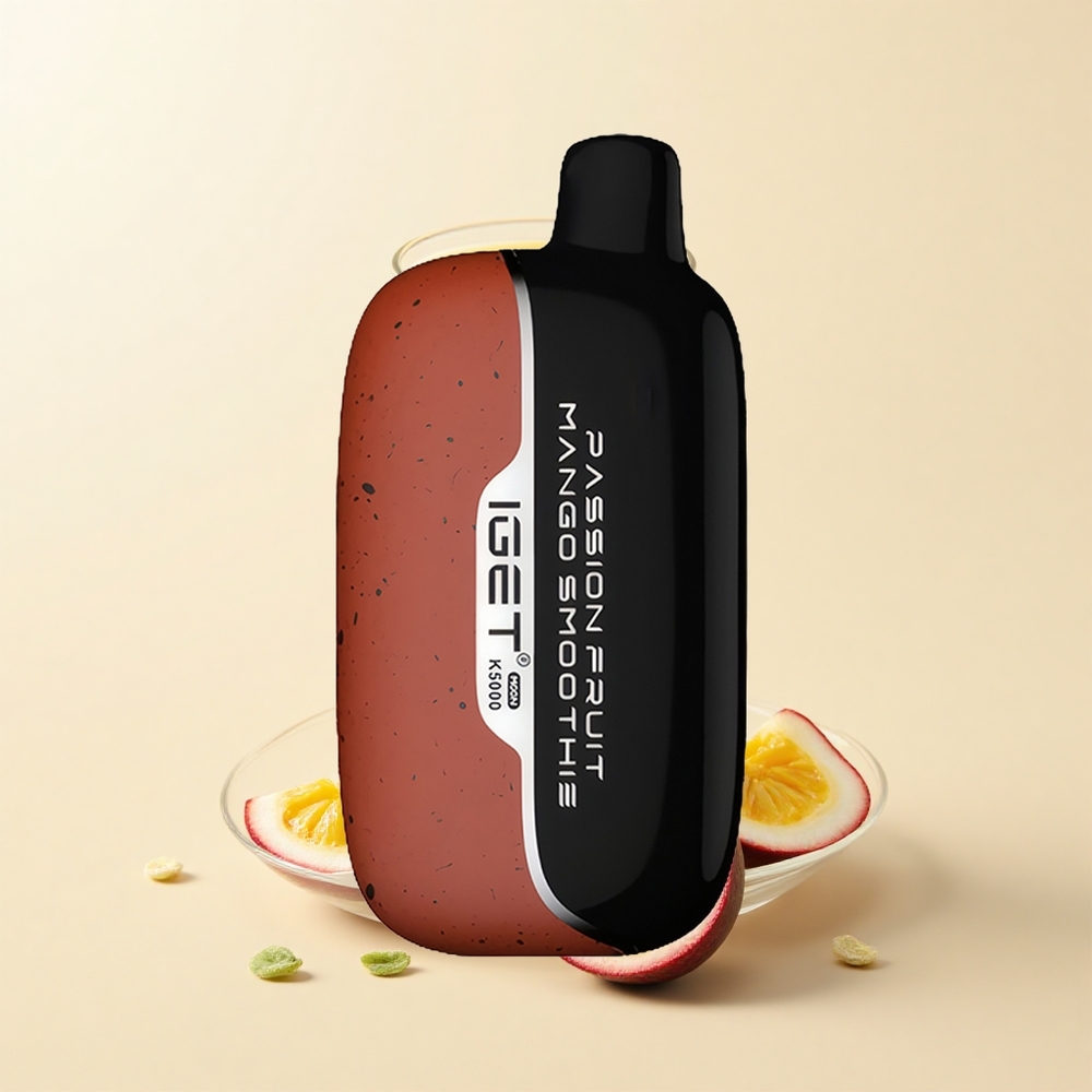 IGET Moon K5000 5000 Potiahov Jednorazové Vape Pasiónový Mango Smoothie 815g PC Mesh 135 Ohm 495x253x994mm