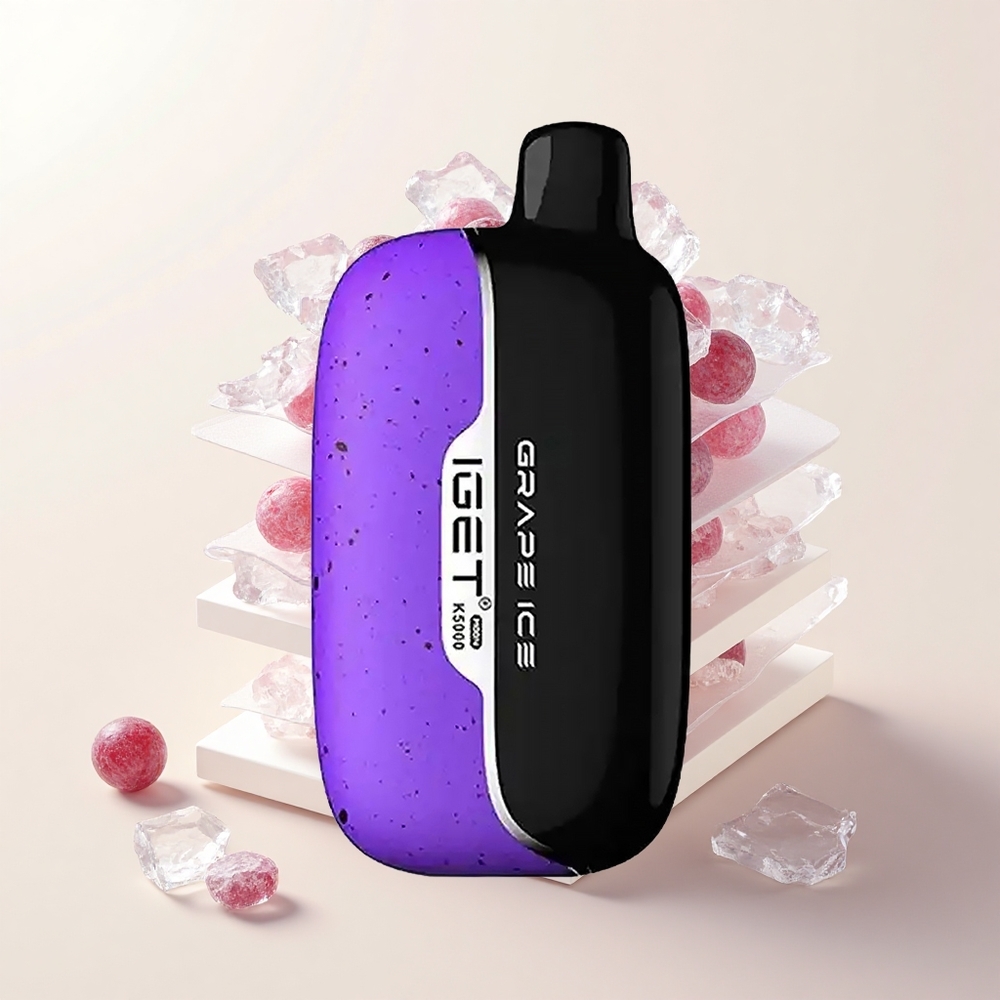 IGET Moon K5000 Pufov Jednorázová Vape Hroznový Ľad PC Mesh 135 Ohm