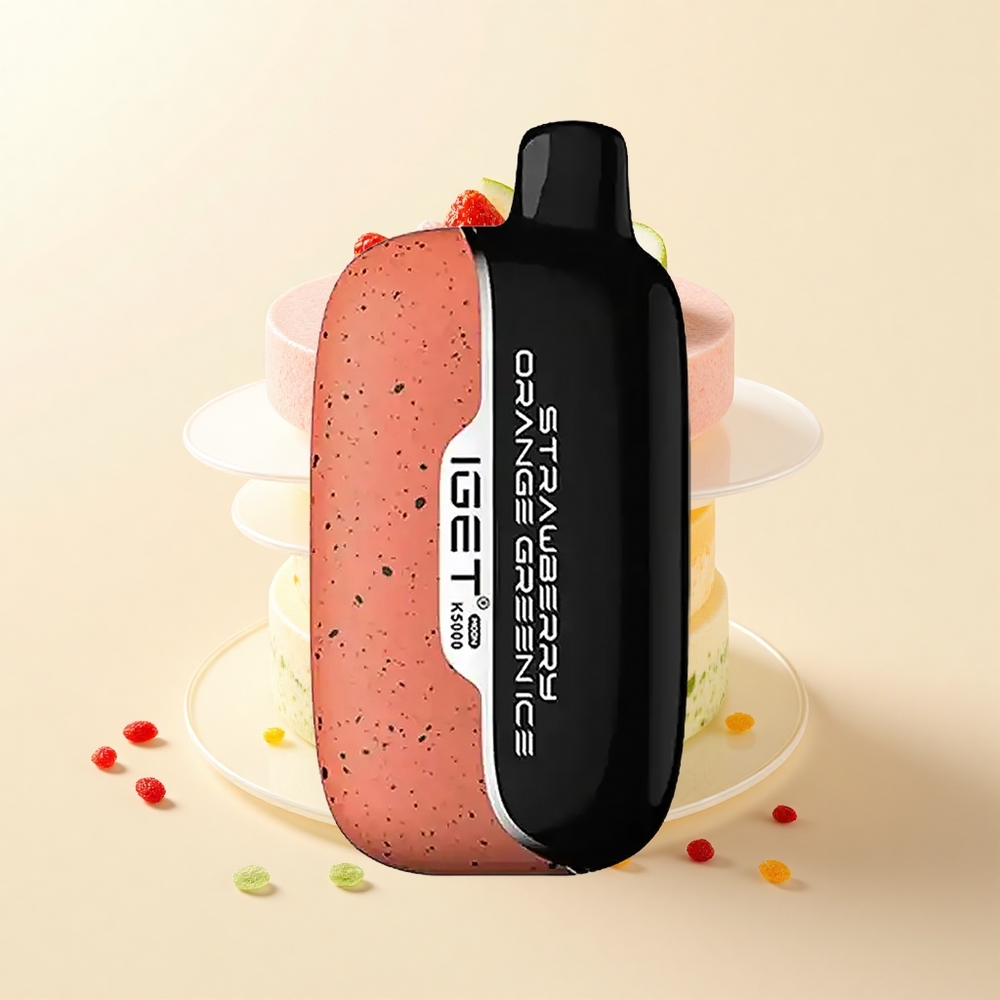 IGET Moon K5000 Púfová Jednorázová Vape Jahoda Pomaranč Zelený Ľad