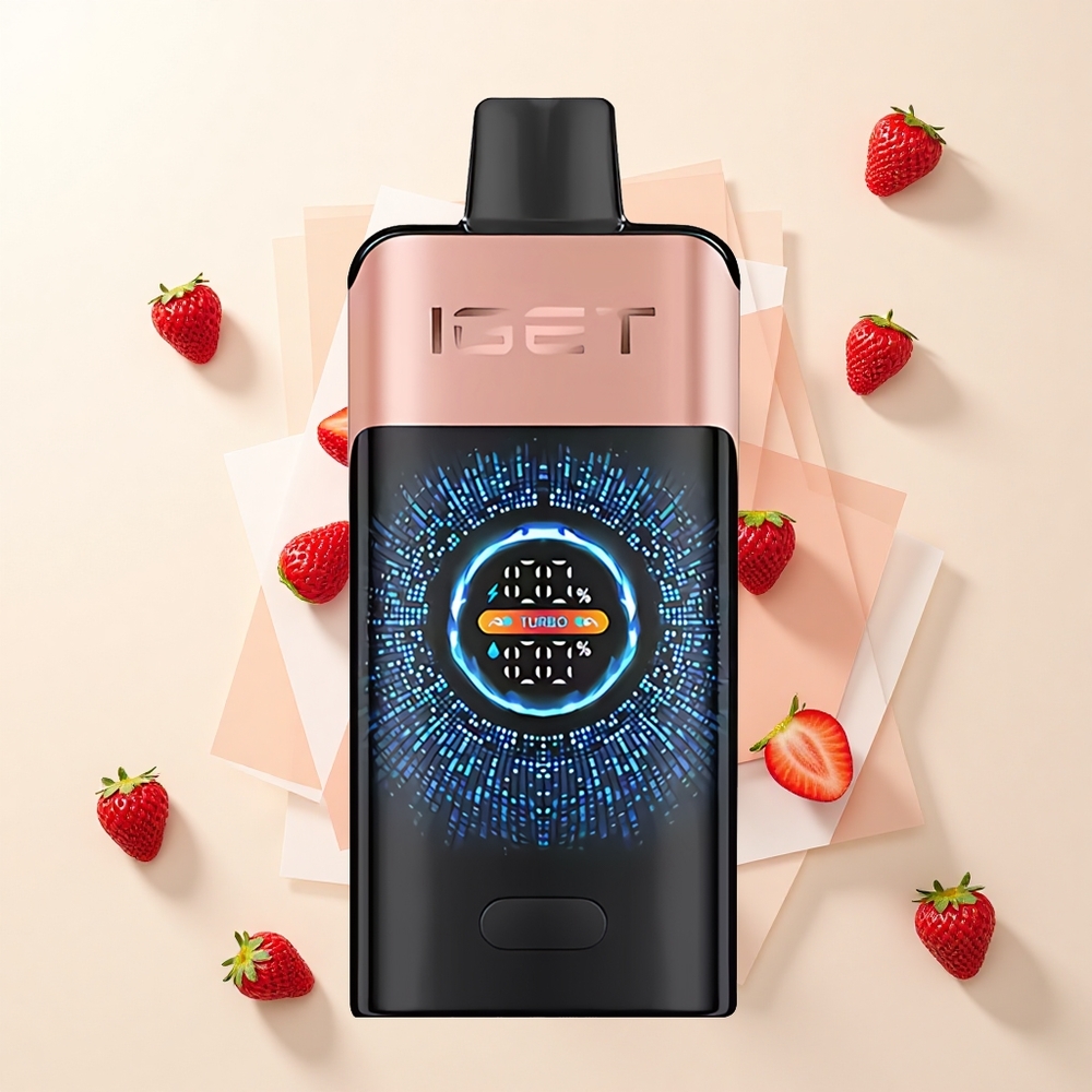IGET ONE 12000 Pufov Jednorázová Vape Jahoda Malina 2700mAh ALU Dvojitá Mriežka