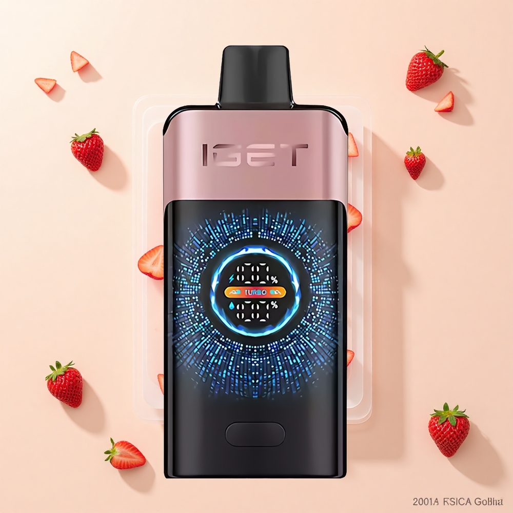IGET ONE 12000 Púfov Jednorazové Vape Chupa Chups Jahoda 2700mAh 06ohm Dual Mesh