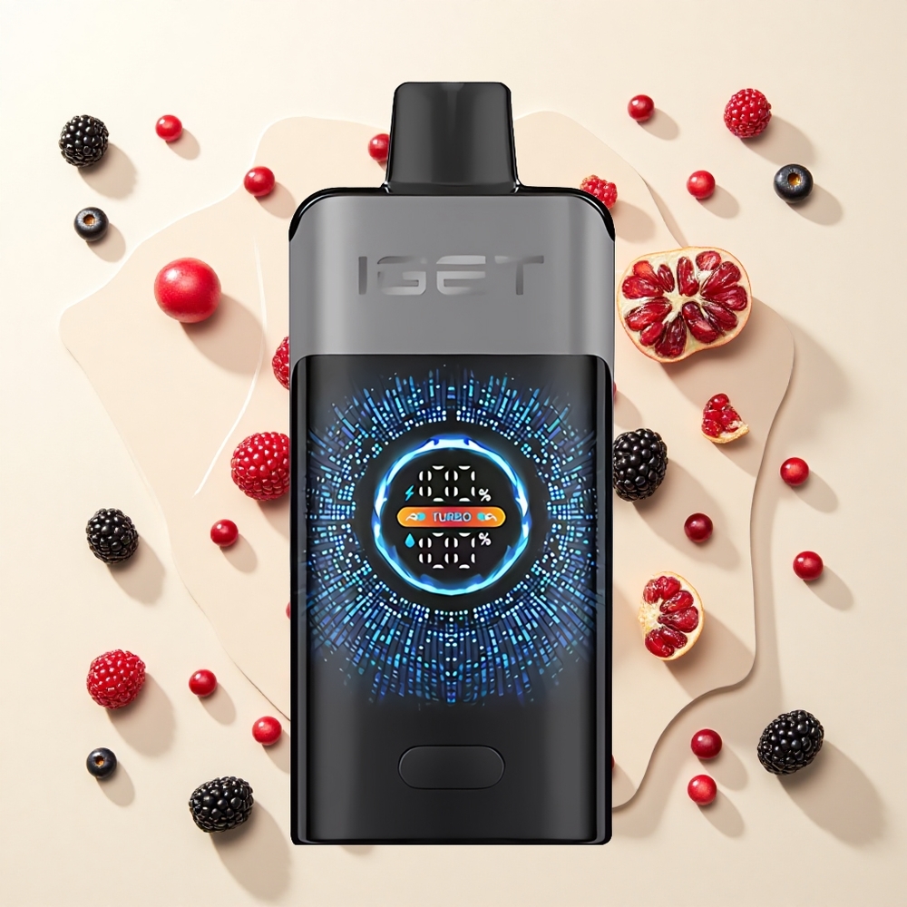 IGET ONE 12000 Púfov Jednorazové Vape Černica Čerešňa Granátové Jablko 2700 mAh Dual Mesh