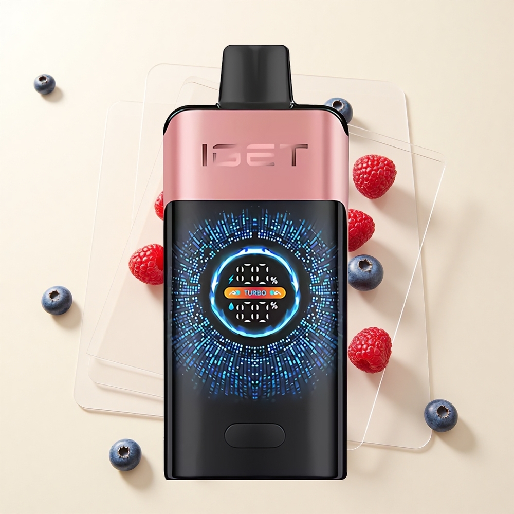 IGET ONE 12000 Púfov Jednorazové Vape Čučoriedka Malina Turbo 9000 Púfov 2700 mAh