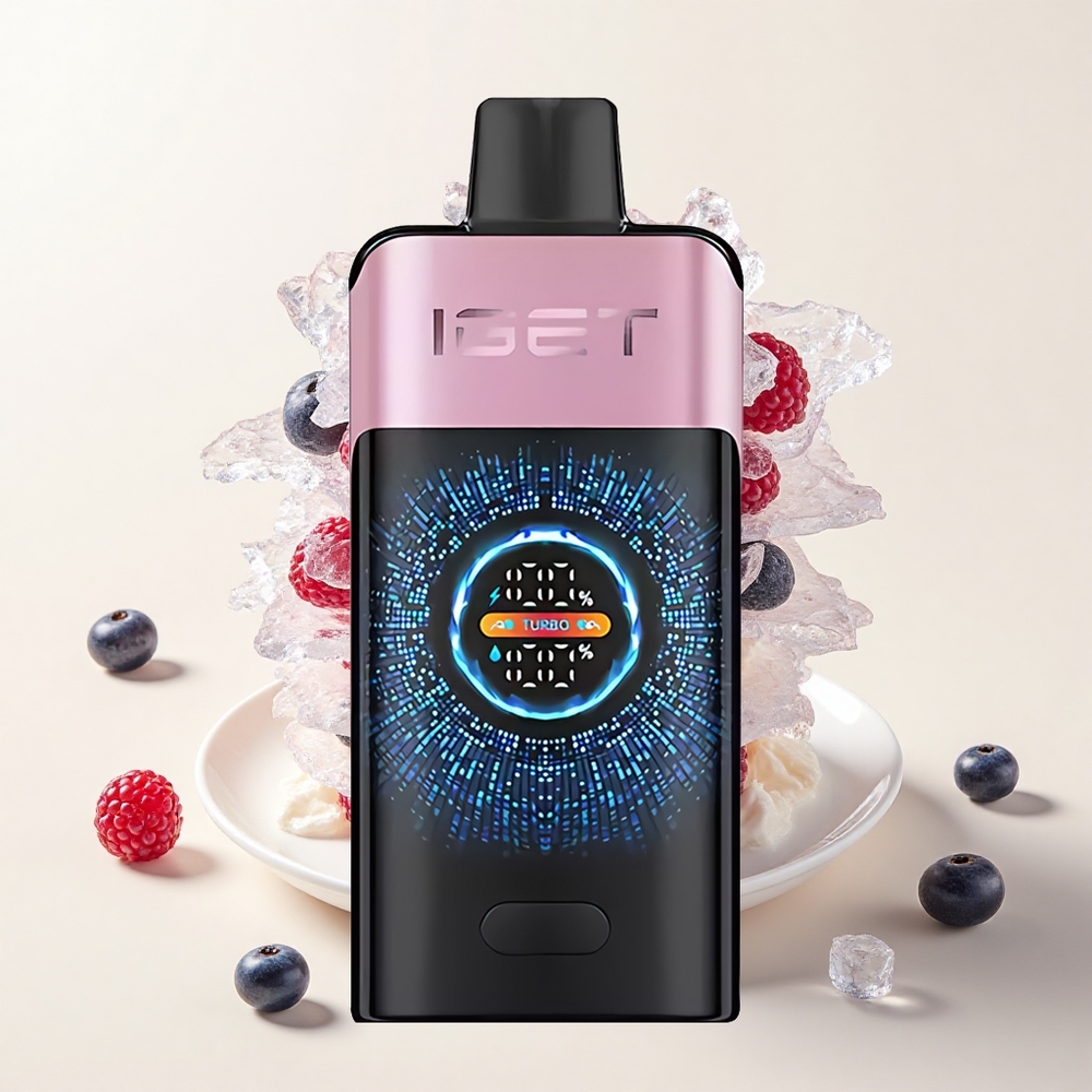 IGET ONE 12000 Púfov Jednorazové Vape Čučoriedkový ľad s Turbo Režimom 9000 Púfov