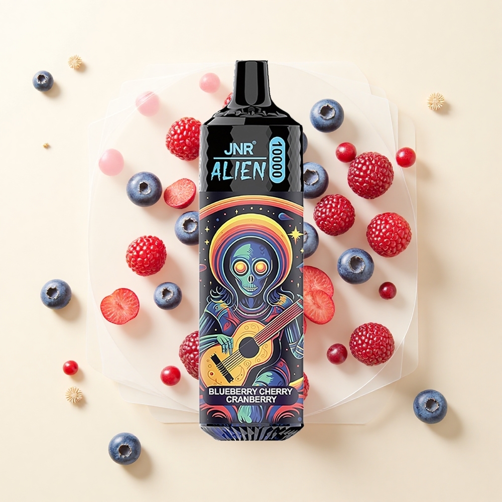 JNR Alien 10000 Pufov Batéria 850mAh 20ml Tekutina Boruvka Čerešna Brusinka