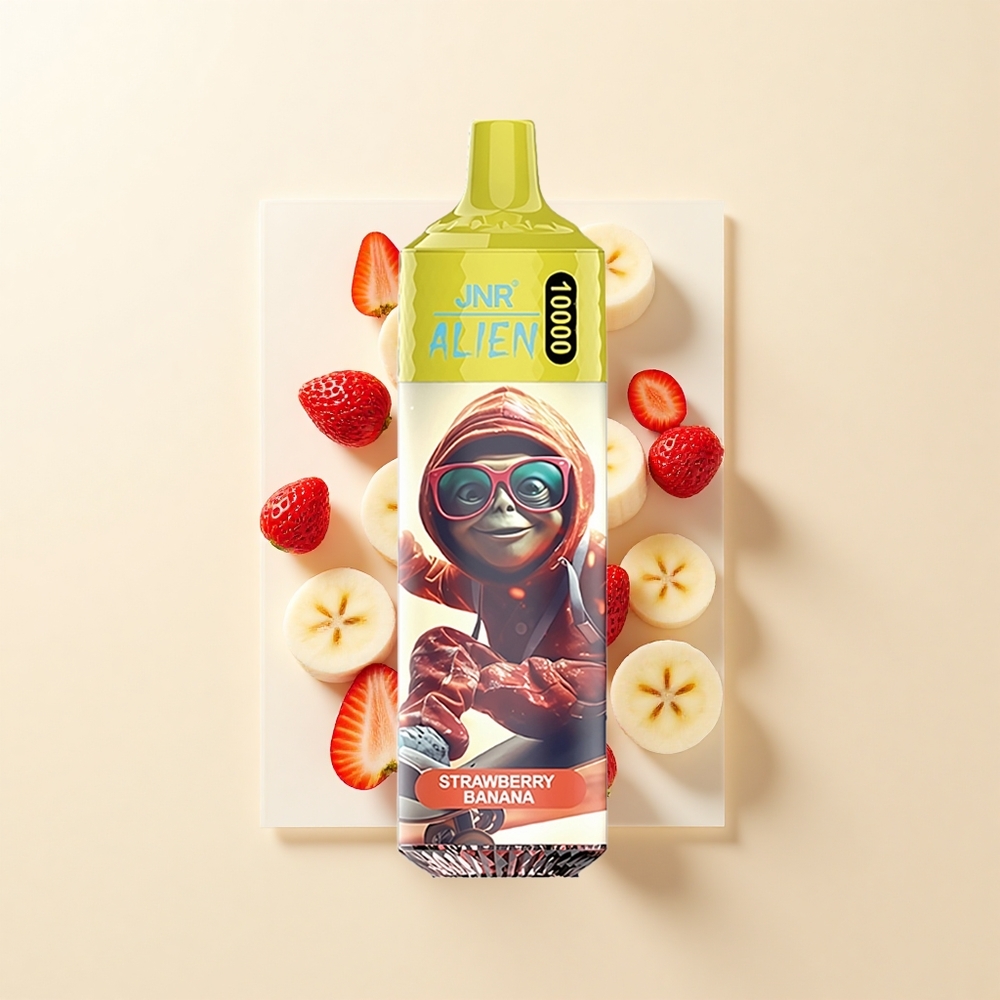 JNR Alien 10000 Pufov Jednorazová Vape Jahoda Banán 850mAh 20ml Typ-C RGB
