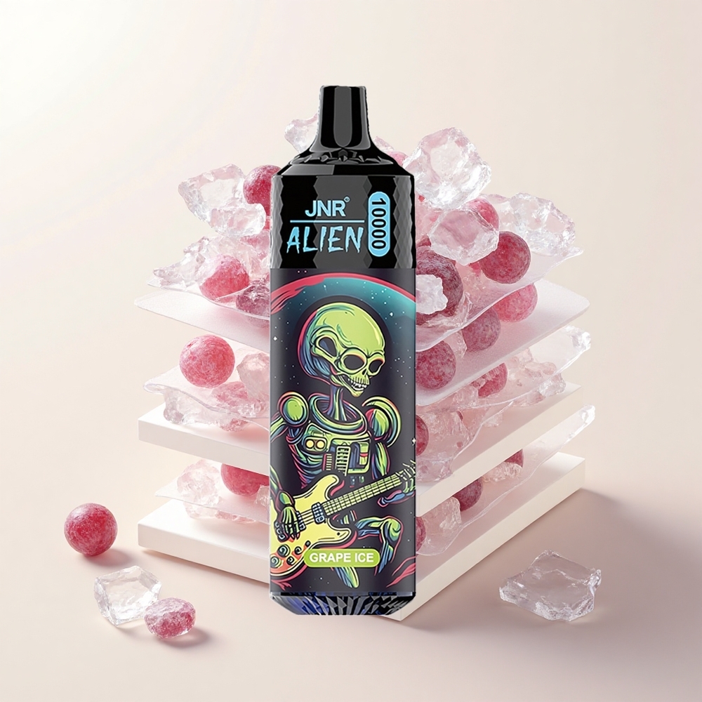 JNR Alien 10000 Pufov Jednorazové Vape Hroznový ľad s 850mAh Batériou a RGB LED