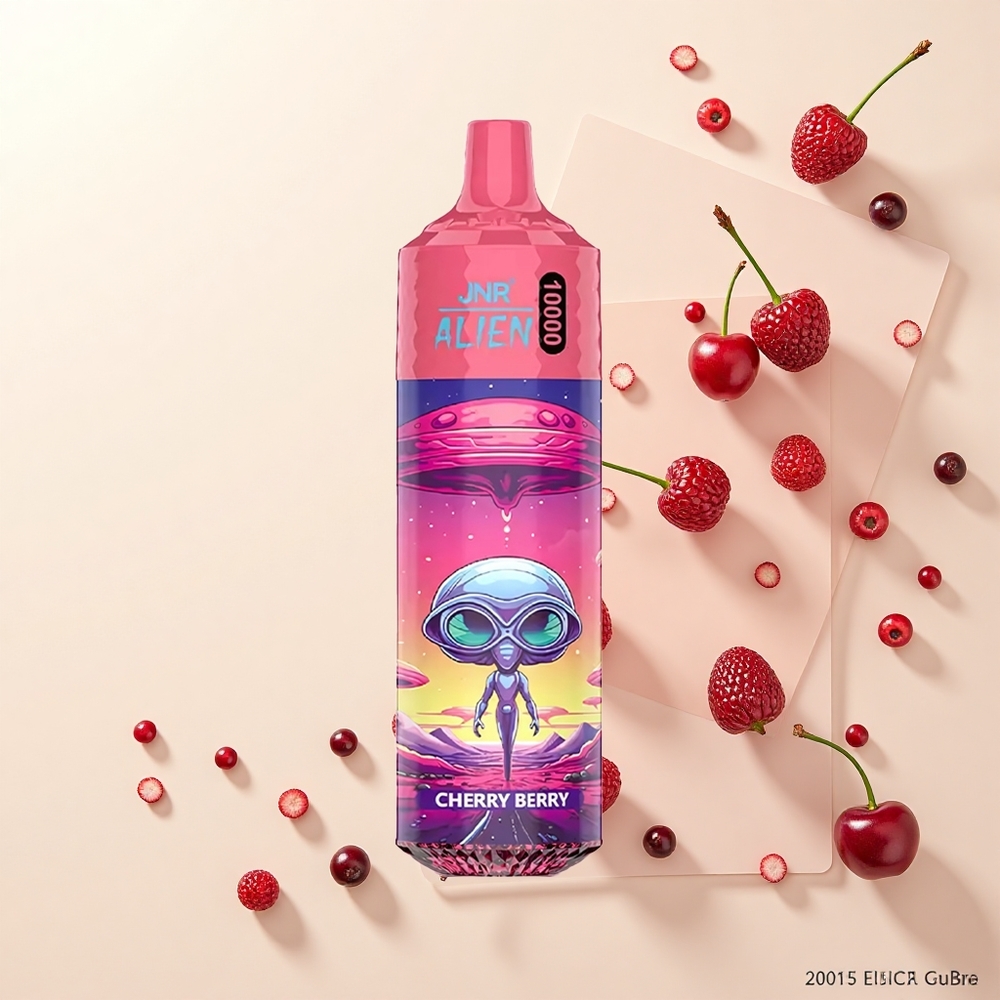 JNR Alien 10000 Púfov 850mAh 20ml Cherry Berry RGB Mesh