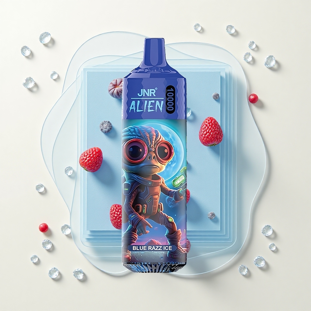 JNR Alien 10000 Púfov 850mAh 20ml Modrá Malina Ľad Typ-C RGB