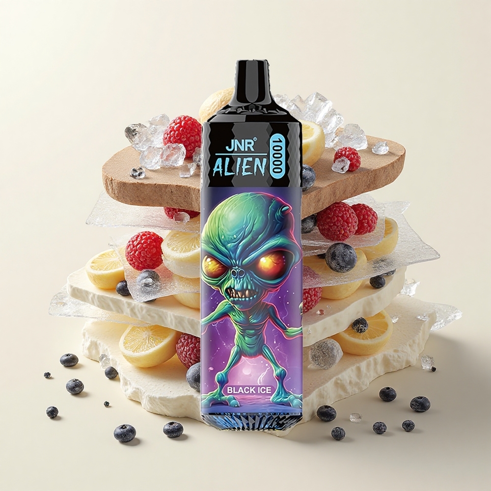 JNR Alien 10000 Púfov 850mAh 20ml Typ-C RGB Čierny ľad