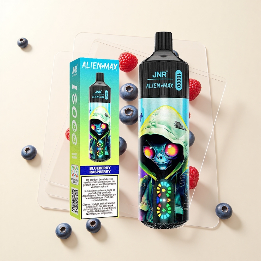 JNR Alien Max 18000 Púfov Dual Mesh 28ml Čučoriedka Malina