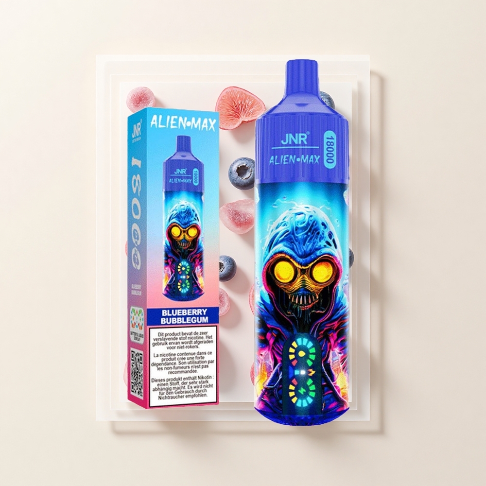 JNR Alien Max 18000 Púfov Dual Mesh LED Typ-C 28ml Čučoriedková žuvačka