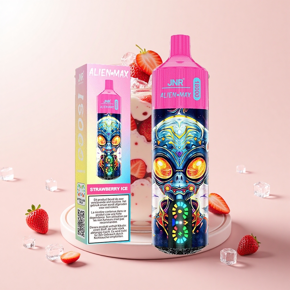 JNR Alien Max 18000 Púfov Dual Mesh Strawberry Ice 28ml 5