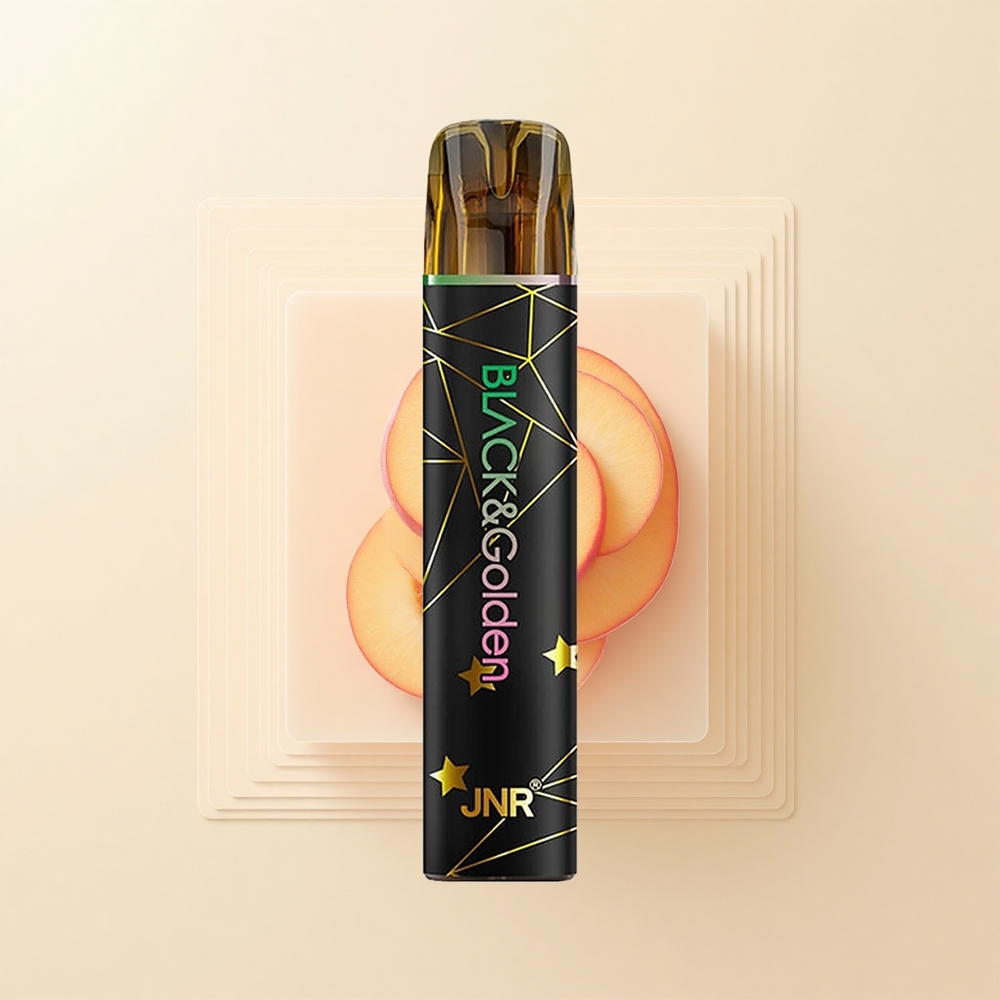 JNR BlackGolden 800 Púfov Jednorazové Vape Broskyňa 2 550mAh