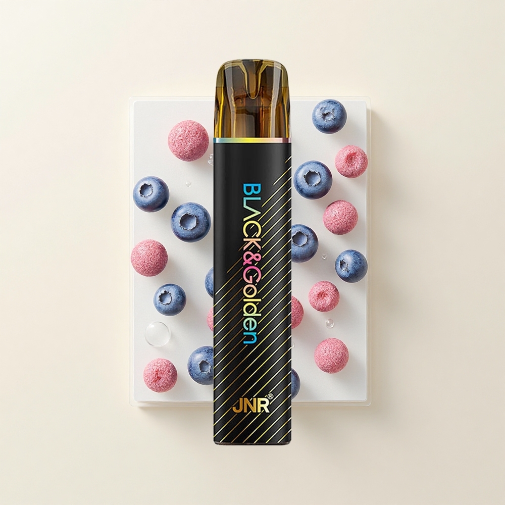 JNR BlackGolden 800 Púst 550mAh 2ml 2 Nikotín Blueberry Bubble Gum