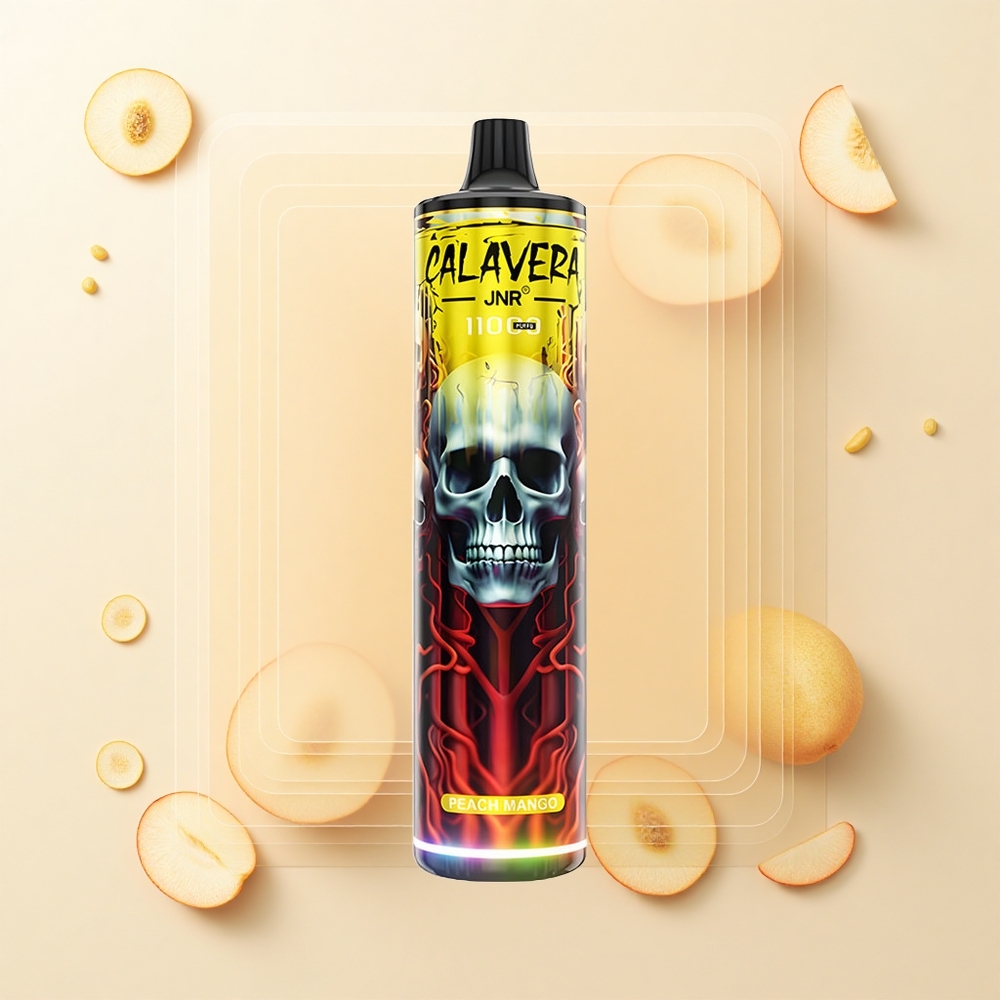 JNR Calavera 11000 Púfov Jednorazová Vape Broskyňa Mango 850mAh 21ml 10ohm Mesh
