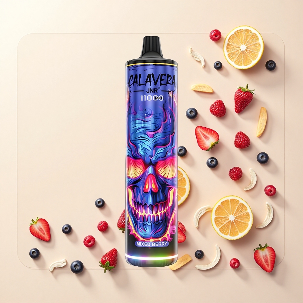 JNR Calavera 11000 Púfov Jednorázová Vape Miešané Bobule 850mAh 21ml 10ohm Mesh 0-5 Nikotín