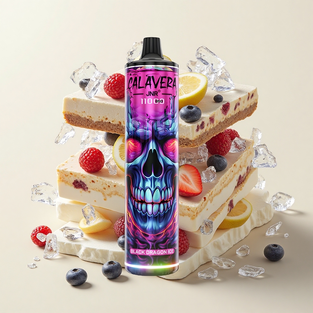 JNR Calavera 11000 Púfov Čierny Drak Ľadový Typ-C 850mAh 21ml 10ohm