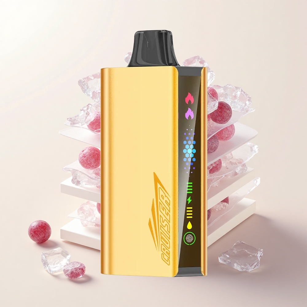 JNR Cruiser 12000 Pufov Bezdobíjacia Jednorázová Vape Grape Ice 3500 mAh 25ml 50mg Dual Mesh Full-Metal Al