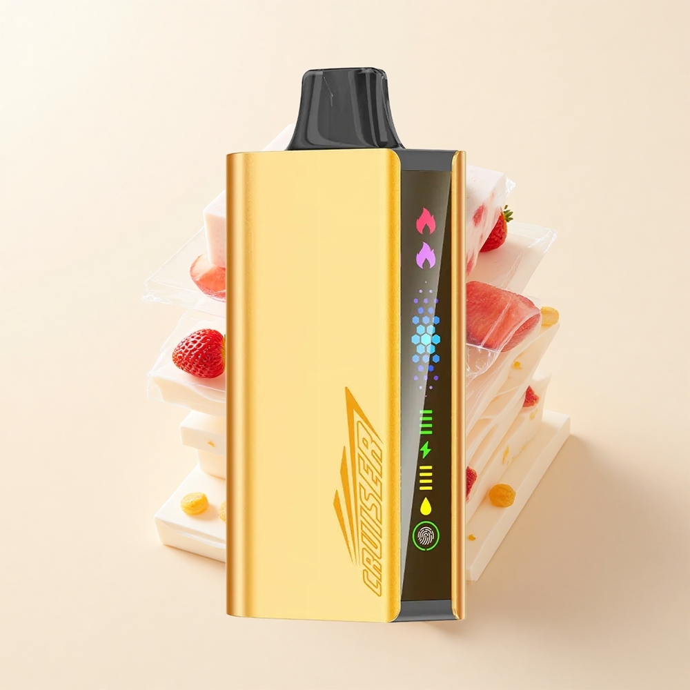 JNR Cruiser 12000 Pufov Bezdobíjania Jednorazová Fajka Jahoda Kokos Melóna 3500mAh 25ml 50mg Dual Mesh