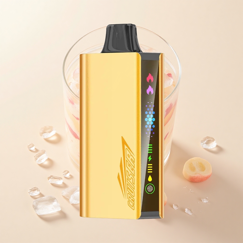JNR Cruiser 12000 Pufov Bezdobíjania Jednorazová Vape Broskyňa Ľad Kovové Telo 3500mAh