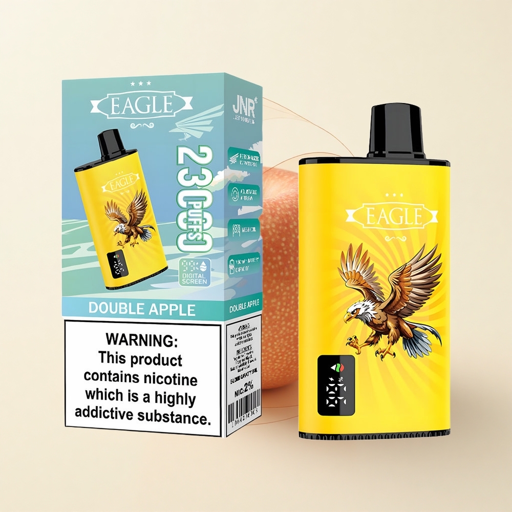 JNR EAGLE Smart 23000 Púfov Digitálny Dvojitý Jablko 25ml 2 Mesh 10ohm