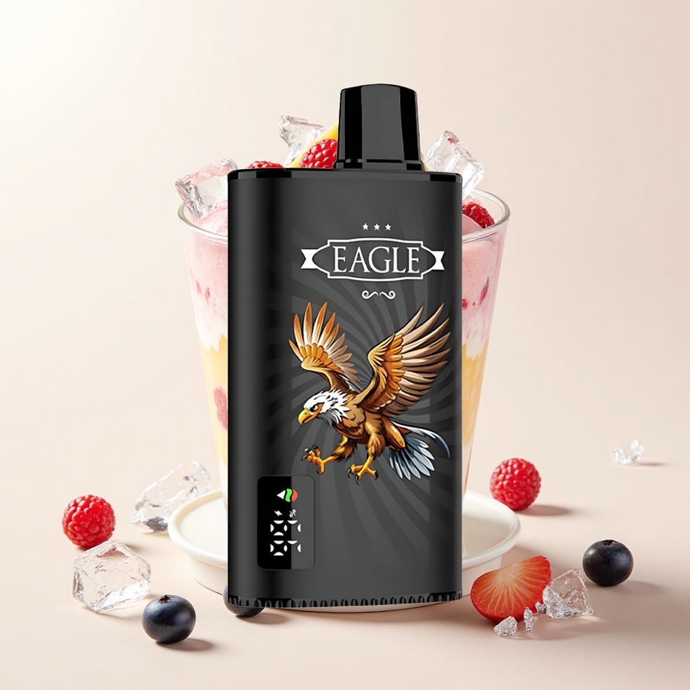 JNR EAGLE Smart 23000 Púfov Jednorazové Vape Čierne ríbezle Mango Ľad s Digitálnym Displejom 10ohm Mesh Nastaviteľným Prietokom