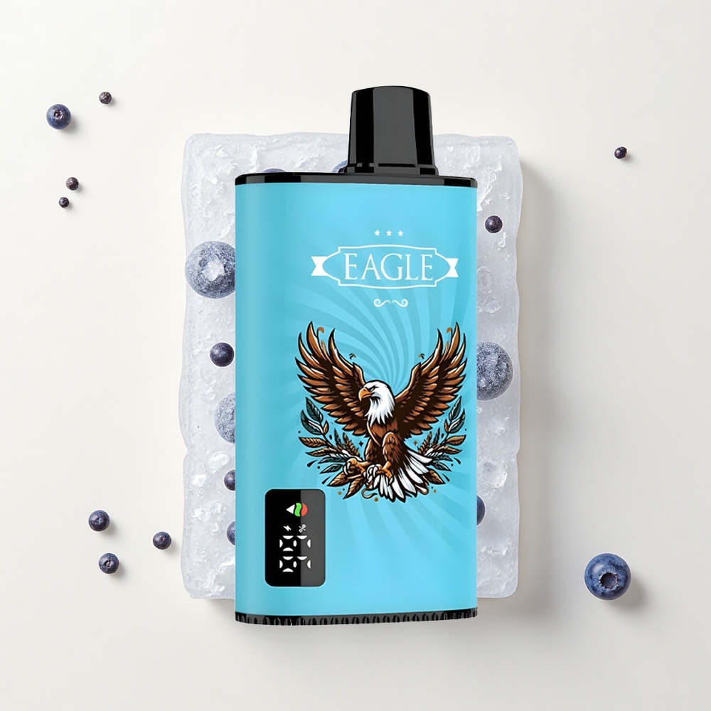 JNR EAGLE Smart 23000 Púfov Jednorázová Vape Čučoriedkový Ľad Digitálny Displej 10ohm Mesh Cievka Nastaviteľný Prietok Vzduchu 750mAh Batéria