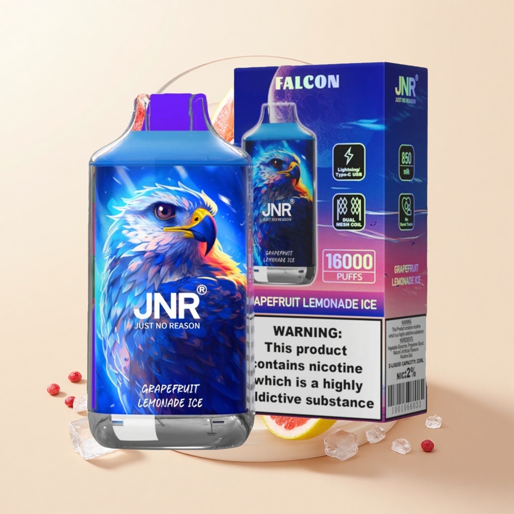 JNR Falcon 16000 Povodov Jednorazové Vape Grepfruit Limonáda Ľadová 850mAh 22ml Dual Mesh