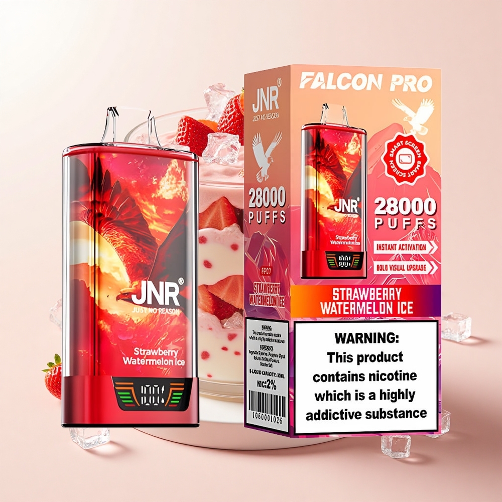JNR Falcon Pro 28000 30ml 950mAh 5 Zemiakový Melónový Ľad MTL Dual Mesh USB-C Smart Display
