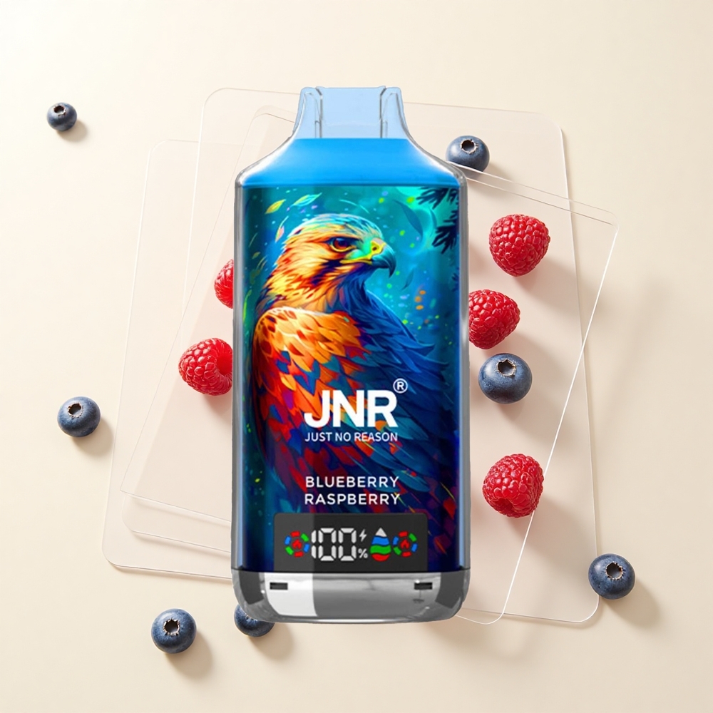 JNR Falcon X 18000 Pufov Jednorazová Vape Čučoriedka Malina 750mAh 24ml Dual Mesh Dual Core Type-C 025