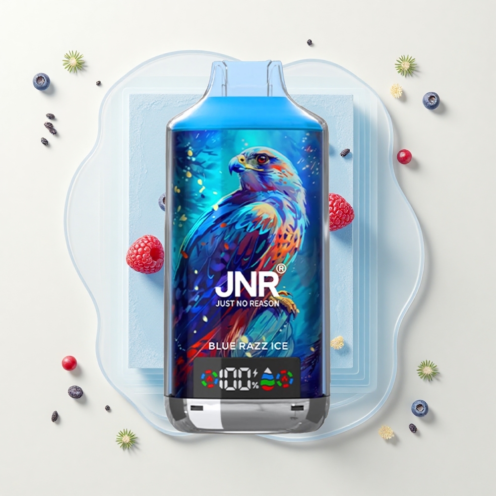 JNR Falcon X 18000 Púfov 24ml 750mAh Dvojité Mriežkové Cievky Typ-C Modrá Malina Ľad