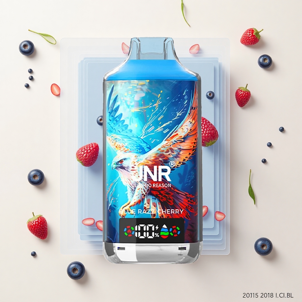 JNR Falcon X 18000 Púfov 750mAh 24ml Dual Mesh Digital Type-C Blue Razz Cherry